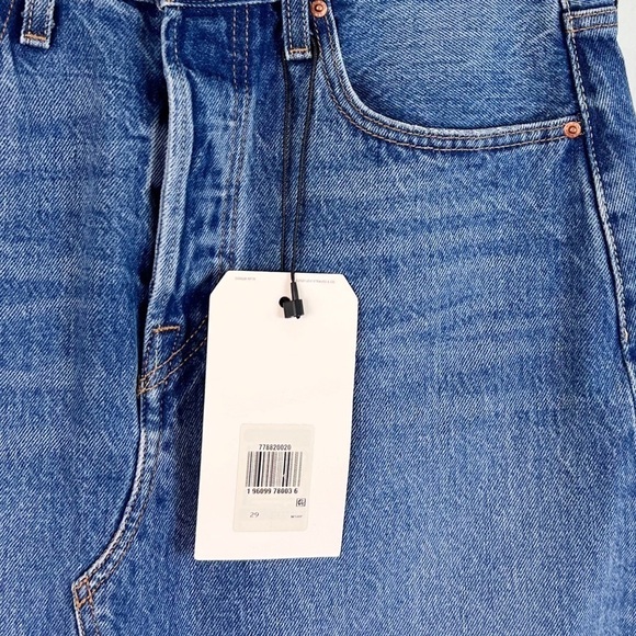 NWT Levi’s High Rise Deconstructed Denim Mini Skirt Stuck in the Middle Wash - Picture 6 of 9